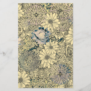 Papelaria Flores Ilustradas Vintage