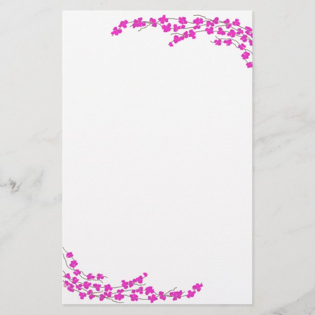 Papelaria Flores Magenta (Frente)