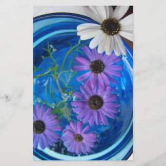Papelaria Flores na Piscina Azul
