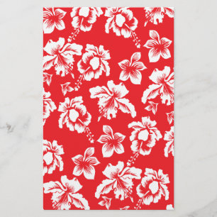 Papelaria Flores Vermelhas Havaianas