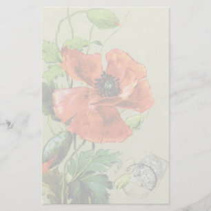 PAPELARIA FLORES VERMELHOS DE POPPY