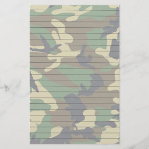 Papelaria Floresta Camo com linhas