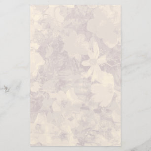 Papelaria Flower and leaf camouflage pattern on beige