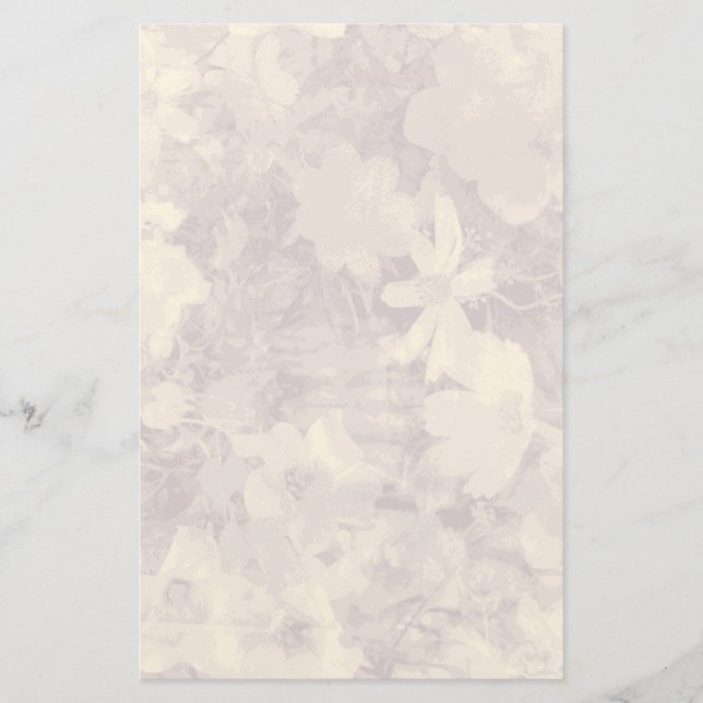 Papelaria Flower and leaf camouflage pattern on beige (Frente)