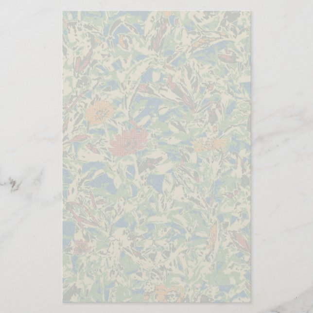Papelaria Flowers against leaf camouflage pattern (Frente)