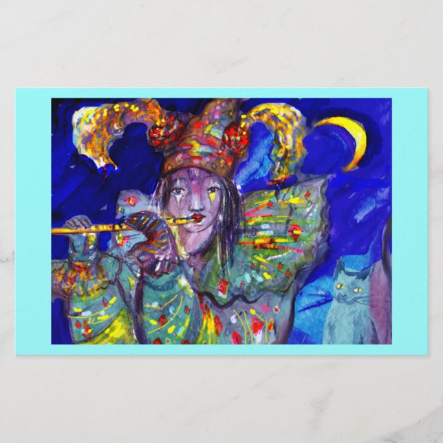 Papelaria FLUTIS EM AZUL/Noite de Carnaval de Veneza (Frente)