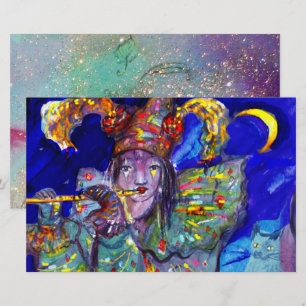 Papelaria FLUTIST IN BLUE / Venetian Carnival Night Statione
