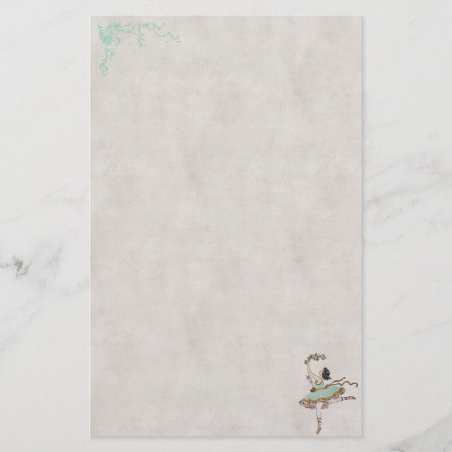 Papelaria Folha de Balé Vintage (Frente)