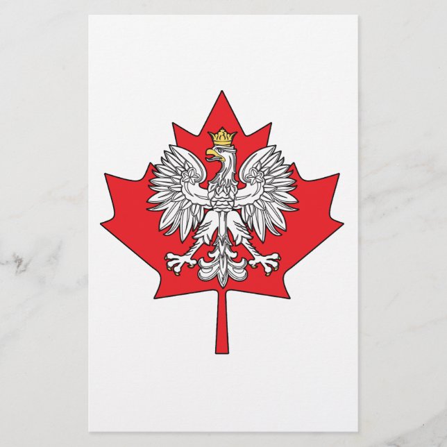 Papelaria Folha de Mapeamento Polonês Canadense (Frente)