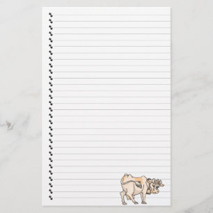 Papelaria Folha Engraçada de Cartoon Vaca Linda com Folheto