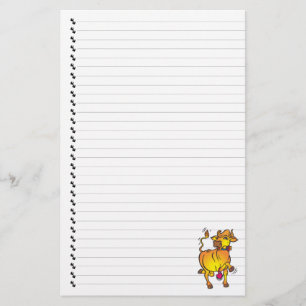 Papelaria Folha Engraçada de Cartoon Vaca Linda com Folheto