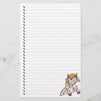 Papelaria Folha Engraçada de Cartoon Vaca Linda com Folheto