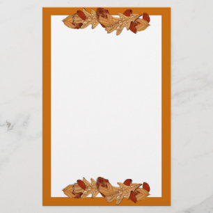 Papelaria Folhas de outono Molhadas