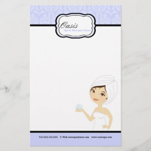 Papelaria Folhas de Papel de carta de 8,5" x 5,5" - Blue Dam