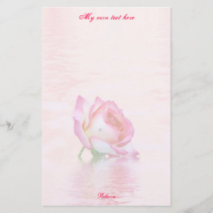 Papelaria Folhas Rosa flutuantes