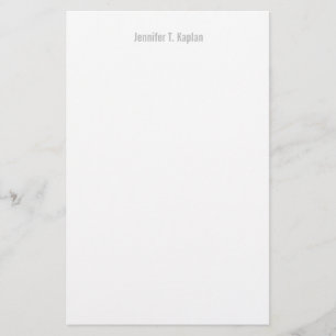 Papelaria Fonte Popular Cinza Branco Minimalista Profissiona
