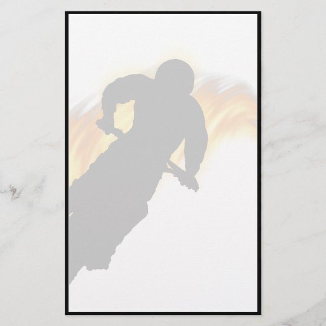 Papelaria Fora da estrada, moto de saia com chamas (Frente)