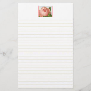 Papelaria Forrada Rosa Vintage