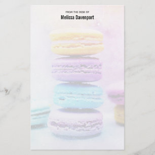 Papelaria Foto de Macarões Deliciosos Coloridos