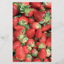 Papelaria Foto de morangos vermelhos suculentos
