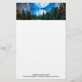 Papelaria Fotografia da Cena Natureza, Montanhas Rusticais