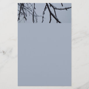 Papelaria Fotografia da natureza do inverno em Icy Branches