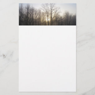 Papelaria Fotografia do nascer do sol de inverno manhã