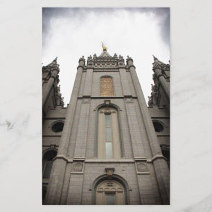 Papelaria Fotografia do Templo Mórmon de Salt Lake City SUD