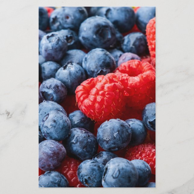 Papelaria Framboesas e amoras-vivas (Frente)