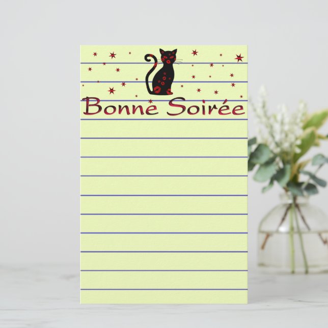 Papelaria Francês:Bonne Soiree (Em pé/Frente)