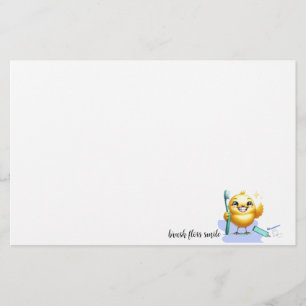 Papelaria Frango Sorridente com Slogan Odontológico
