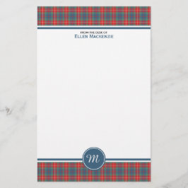 Papelaria Fraser da Literatura do Antigo Tartan Monogramas L