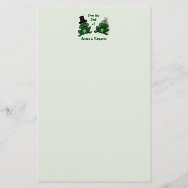 Papelaria Froggy Wedding - Papel de carta (Frente)