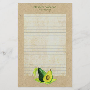 Papelaria Fruta Verde Avocado para a Vida Estática em Linhad