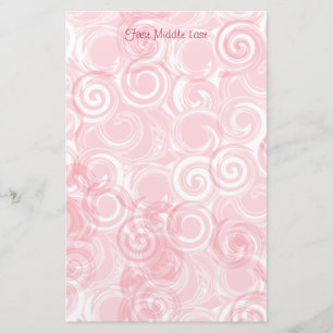 Papelaria Fundo de Modelo de Espiral Pink da Pastel