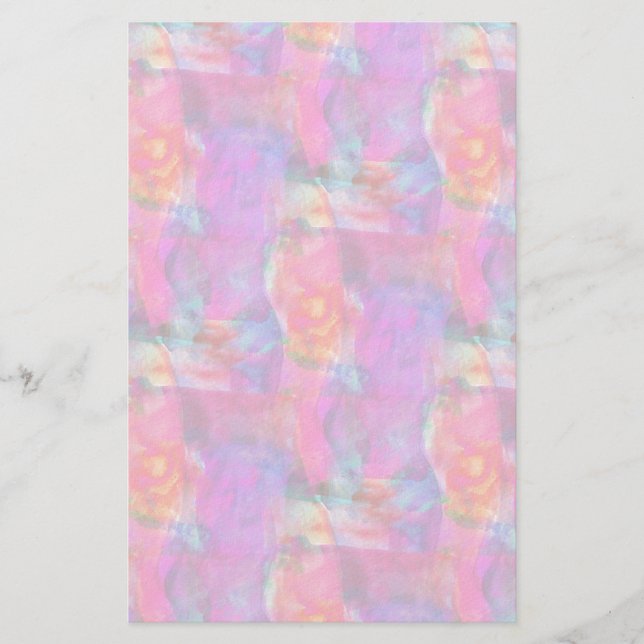 Papelaria Fundo de textura vermelha, cor-de-rosa, azul (Frente)