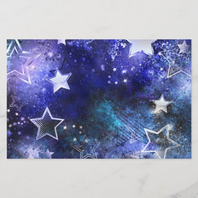 Papelaria Fundo Espacial com Estrelas (Frente)