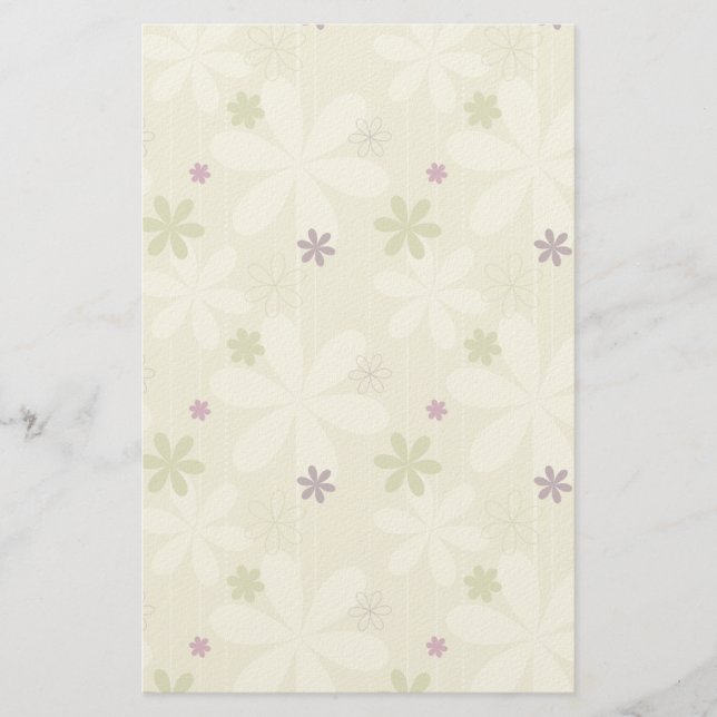 Papelaria Fundo floral retro (Frente)