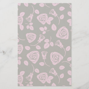 Papelaria Fundo Floral Rosa