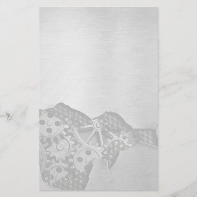 Papelaria Fundo metálico com dano mecânico (Frente)