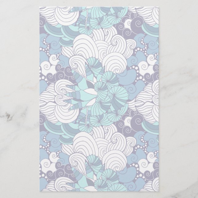 Papelaria Funky Seashell Pattern (Frente)