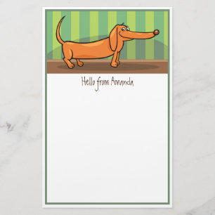 Papelaria Funny Dachshund Stationery
