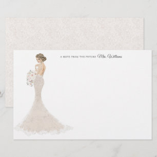 Papelaria Futuro Senhora Bride Obrigado Stationery