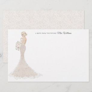 Papelaria Futuro Senhora Bride Obrigado Stationery
