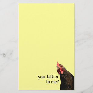 Papelaria Galinha engraçada da atitude - você talkin a mim