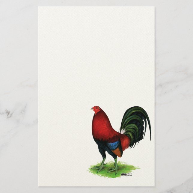Papelaria Gamecock: Vermelho escuro (Frente)