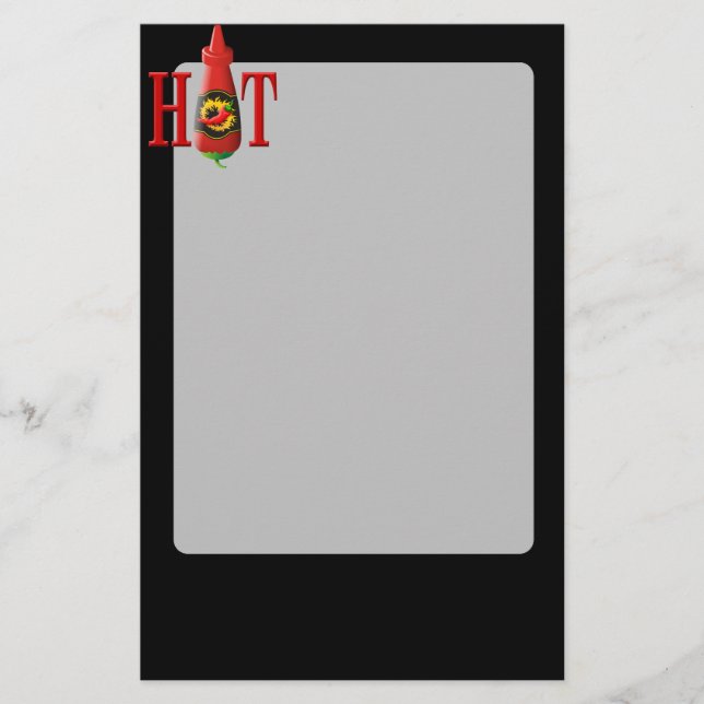 Papelaria Garrafa de molho quente (Frente)