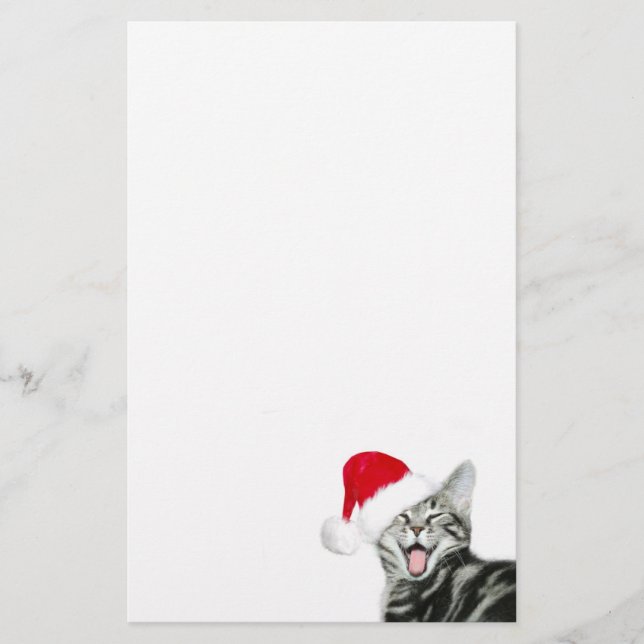 Papelaria Gatinho do Feliz Natal (Frente)