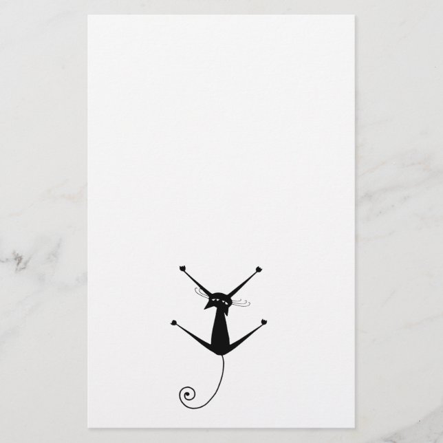 Papelaria Gatinho irrisório preto 10 (Frente)