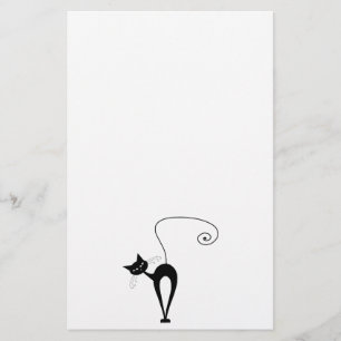 Papelaria Gatinho irrisório preto 3
